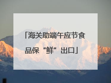 海关助端午应节食品保“鲜”出口