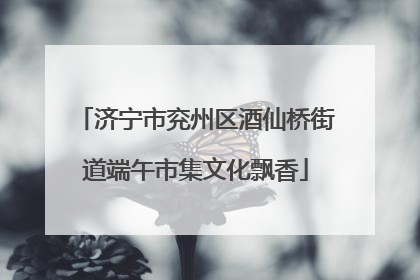 济宁市兖州区酒仙桥街道端午市集文化飘香