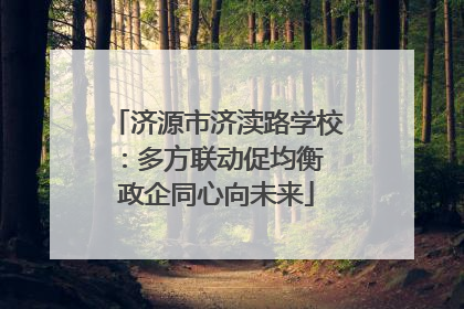 济源市济渎路学校：多方联动促均衡 政企同心向未来