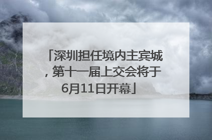 深圳担任境内主宾城，第十一届上交会将于6月11日开幕