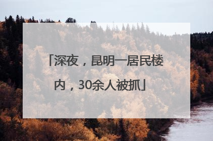 深夜，昆明一居民楼内，30余人被抓