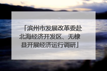 滨州市发展改革委赴北海经济开发区、无棣县开展经济运行调研