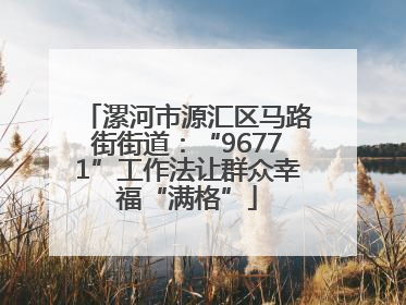 漯河市源汇区马路街街道：“96771”工作法让群众幸福“满格”