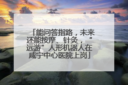 能问答指路，未来还能按摩、针灸，“远游”人形机器人在咸宁中心医院上岗