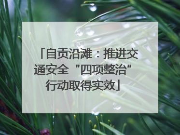 自贡沿滩：推进交通安全“四项整治”行动取得实效