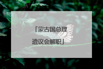 蒙古国总理遭议会解职