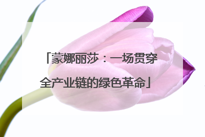 蒙娜丽莎：一场贯穿全产业链的绿色革命
