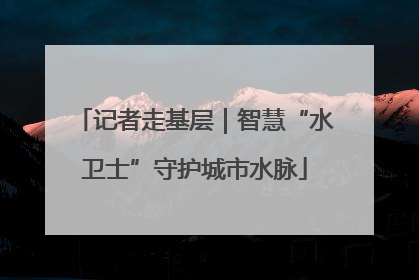 记者走基层｜智慧“水卫士”守护城市水脉