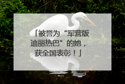被誉为“军营版迪丽热巴”的她，获全国表彰！