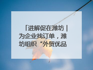 进解促在潍坊｜为企业找订单，潍坊组织“外贸优品进高校”活动