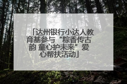 达州银行小达人教育基参与“粽香传古韵 童心护未来”爱心帮扶活动