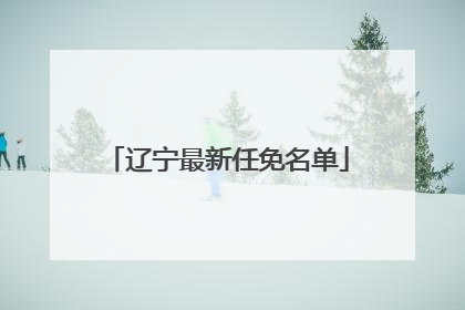 辽宁最新任免名单