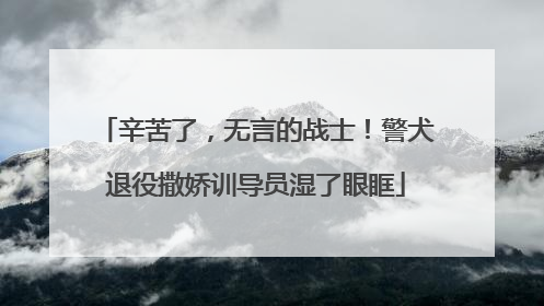 辛苦了，无言的战士！警犬退役撒娇训导员湿了眼眶