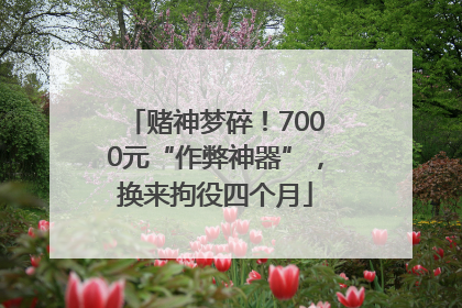 赌神梦碎！7000元“作弊神器”，换来拘役四个月
