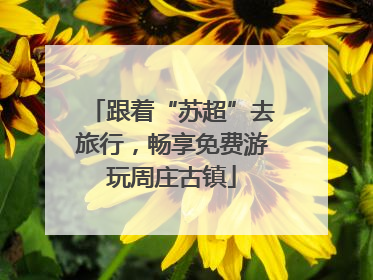 跟着“苏超”去旅行，畅享免费游玩周庄古镇
