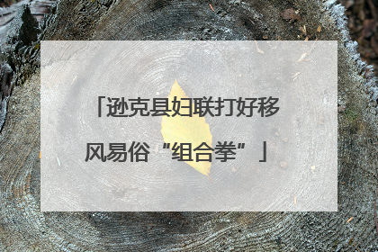 逊克县妇联打好移风易俗“组合拳”