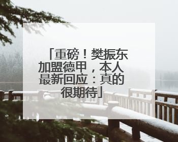 重磅！樊振东加盟德甲，本人最新回应：真的很期待