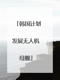 韩国计划发展无人机母舰
