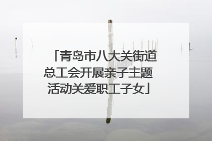 青岛市八大关街道总工会开展亲子主题活动关爱职工子女