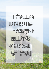 青海工商联组织开展“光彩事业国土绿化·扩绿兴绿护绿”活动