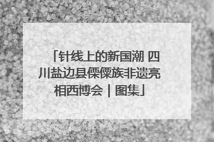 针线上的新国潮 四川盐边县傈僳族非遗亮相西博会｜图集