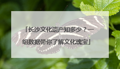 长沙文化遗产知多少？一组数据带你了解文化瑰宝