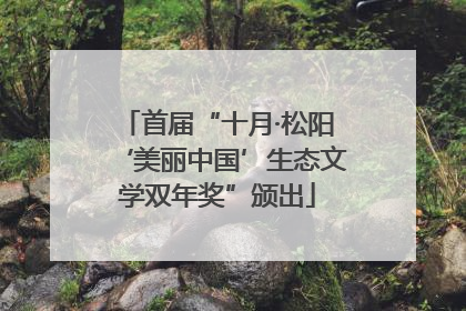 首届“十月·松阳‘美丽中国’生态文学双年奖”颁出