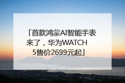 首款鸿蒙AI智能手表来了，华为WATCH 5售价2699元起