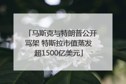 马斯克与特朗普公开骂架 特斯拉市值蒸发超1500亿美元