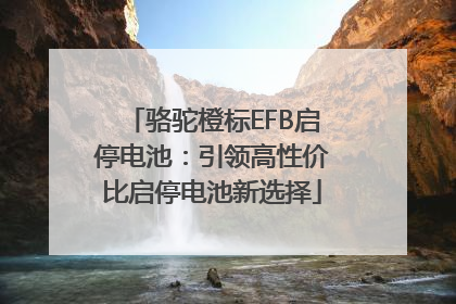 骆驼橙标EFB启停电池：引领高性价比启停电池新选择