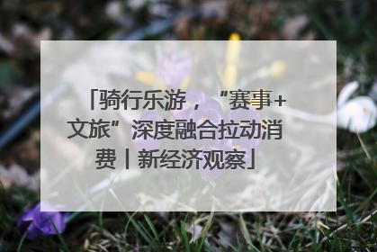 骑行乐游，“赛事+文旅”深度融合拉动消费丨新经济观察