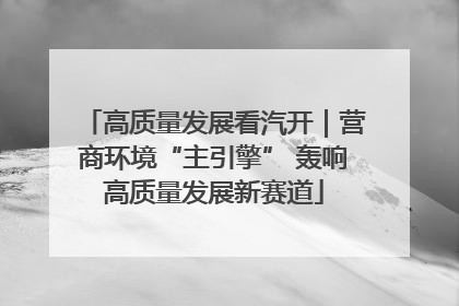 高质量发展看汽开｜营商环境“主引擎” 轰响高质量发展新赛道