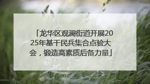 龙华区观澜街道开展2025年基干民兵集合点验大会，锻造高素质后备力量