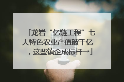 龙岩“亿链工程”七大特色农业产值破千亿，这些镇企成标杆→