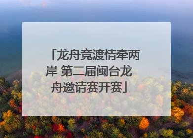 龙舟竞渡情牵两岸 第二届闽台龙舟邀请赛开赛