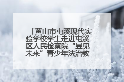 黄山市屯溪现代实验学校学生走进屯溪区人民检察院“昱见未来”青少年法治教育宣传基地