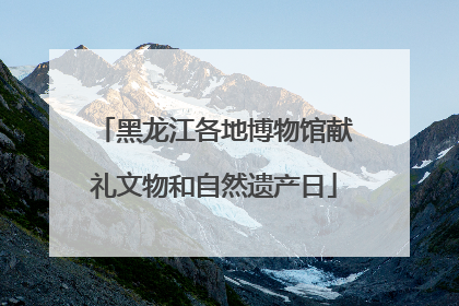 黑龙江各地博物馆献礼文物和自然遗产日