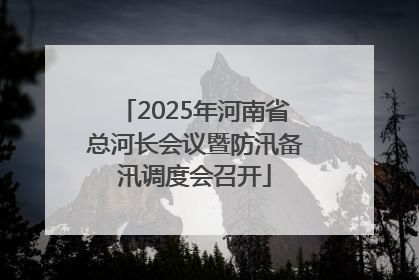 2025年河南省总河长会议暨防汛备汛调度会召开