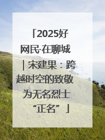 2025好网民·在聊城｜宋建果：跨越时空的致敬 为无名烈士“正名”