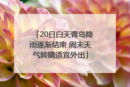 20日白天青岛降雨逐渐结束 周末天气转晴适宜外出