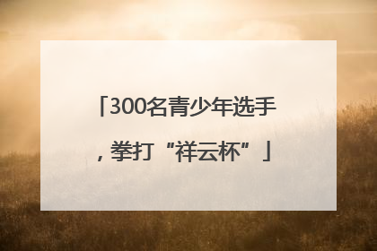 300名青少年选手，拳打“祥云杯”