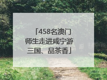 458名澳门师生走进咸宁游三国、品茶香