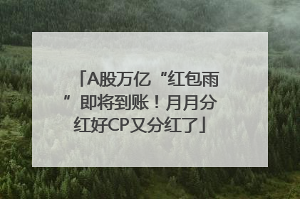 A股万亿“红包雨”即将到账！月月分红好CP又分红了