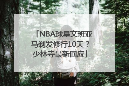 NBA球星文班亚马剃发修行10天？少林寺最新回应
